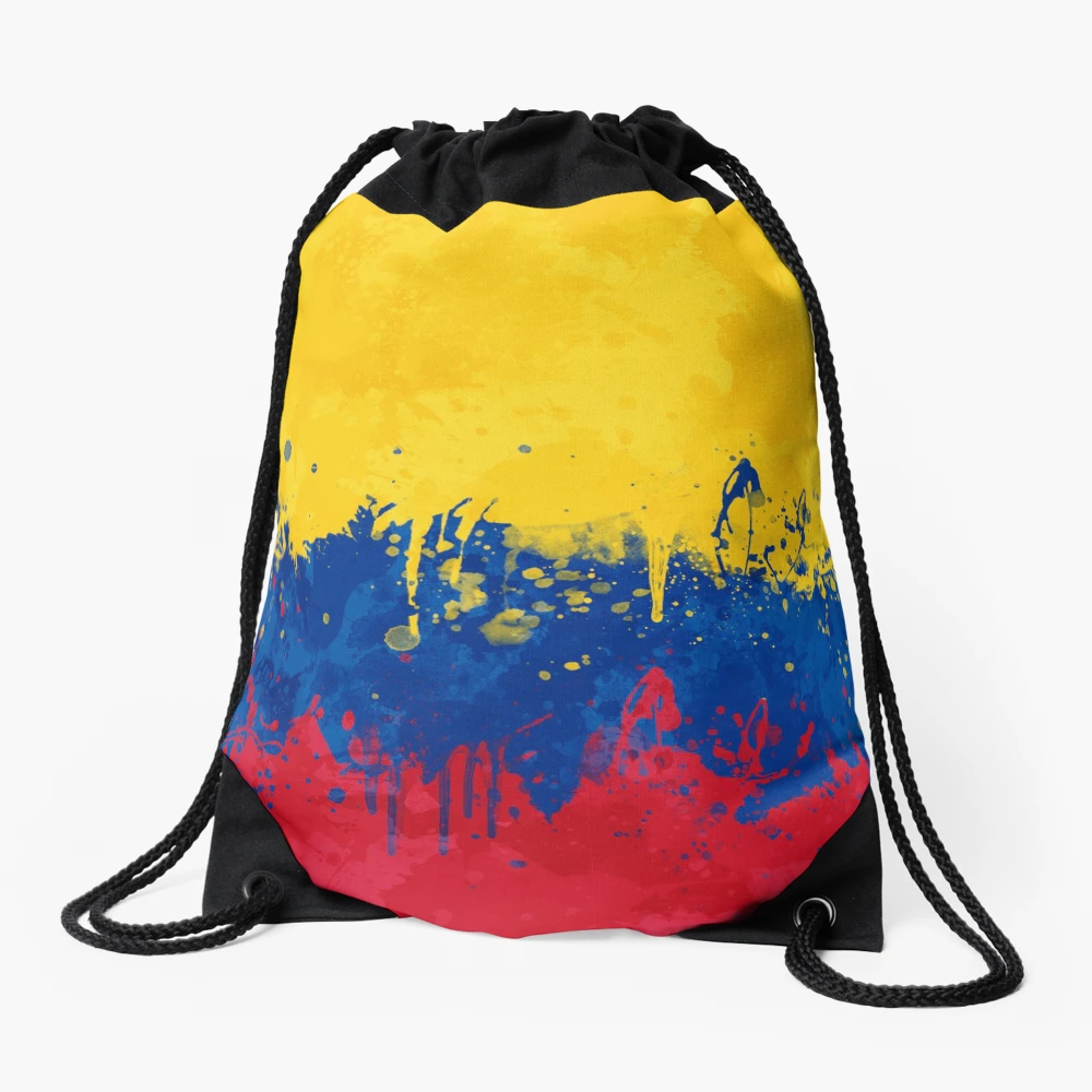 Mochila saco for Sale con la obra «Bandera de Colombia Grunge