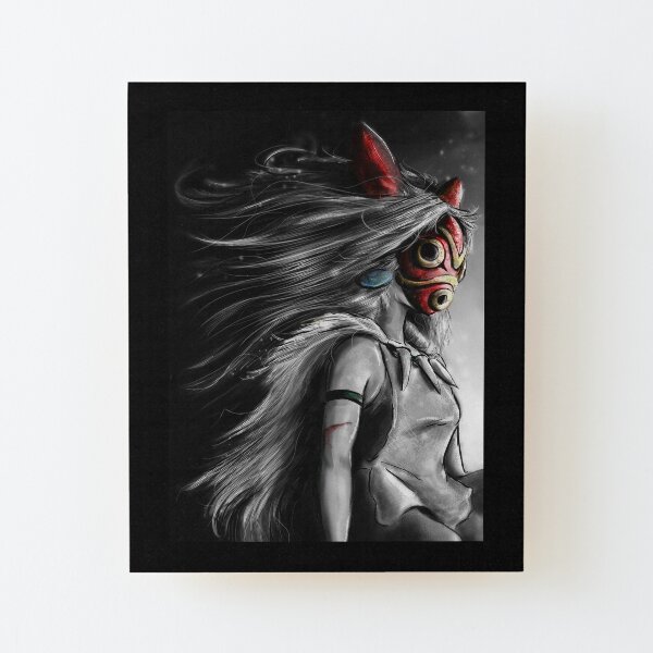 Fury of the Princess Anime Digital Painting Wood Mounted Print