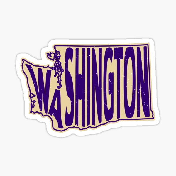 Washington Gold and Purple Sticker