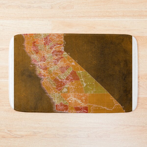Item preview, California 1898 orange, USA old map designed and sold by drawspots.