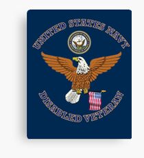 US NAVY DISABLED VETERAN EAGLE SHIELD Canvas Print
