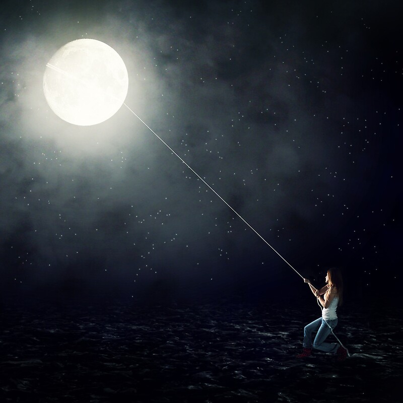 "Moon Fishing" by korinrochelle | Redbubble