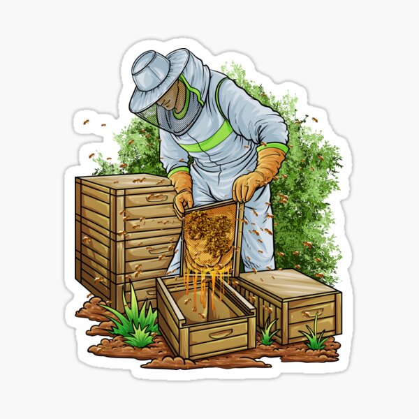 Item preview, Beekeeper Beekeeping Honeycomb Bee designed and sold by Sven19864.