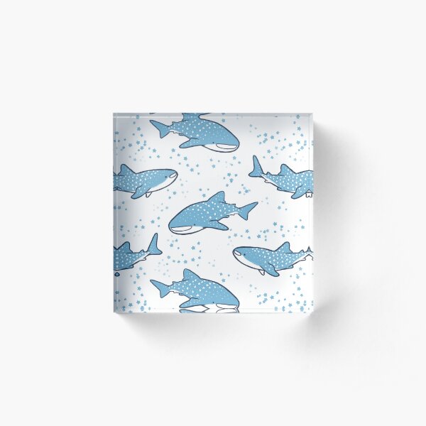 Starry Whale Sharks (Light version) Acrylic Block