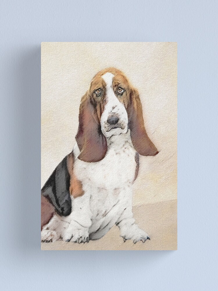 basset hound canvas art