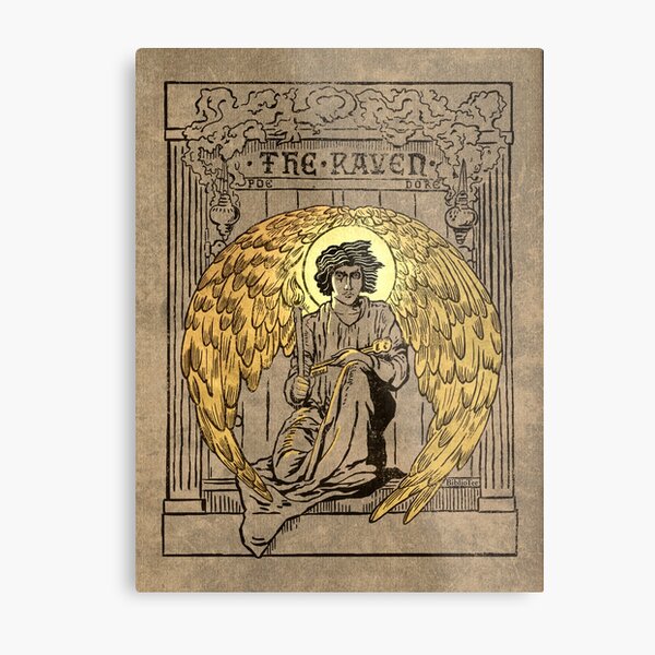 El Cuervo. Portada de la edición de 1884 Lámina metálica