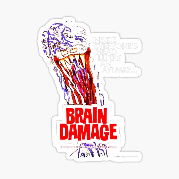 BRAIN DAMAGE Aylmer Poster Design Sticker for Sale by shnooks