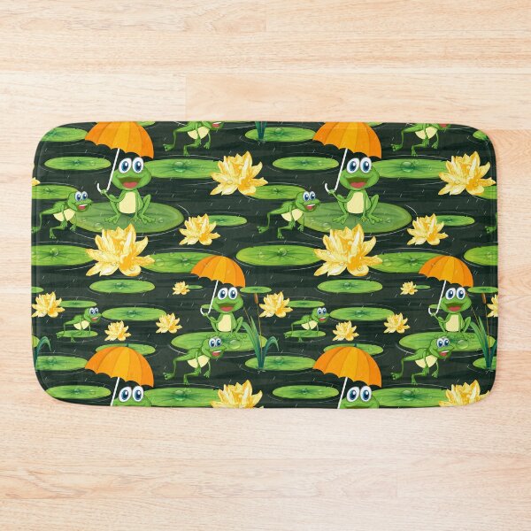 Item preview, Frogs Enjoying rain in Lily Pond designed and sold by winkeltriple.