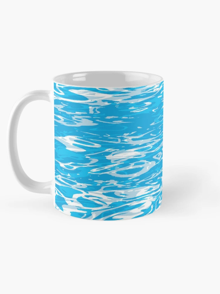 Thumbnail 5 of 6, Coffee Mug, Water Reflections Pool Ripples Abstract Pattern for Swimmers  designed and sold by AugustDesign.