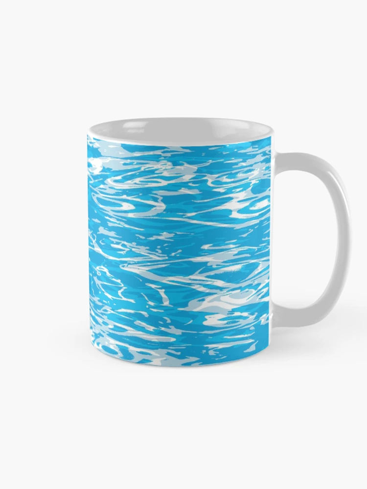 Thumbnail 3 of 6, Coffee Mug, Water Reflections Pool Ripples Abstract Pattern for Swimmers  designed and sold by AugustDesign.