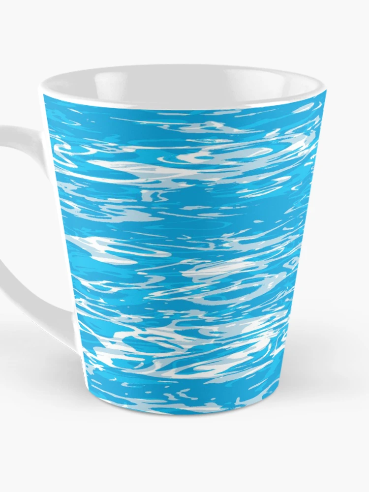 Thumbnail 3 of 4, Coffee Mug, Water Reflections Pool Ripples Abstract Pattern for Swimmers designed and sold by AugustDesign.