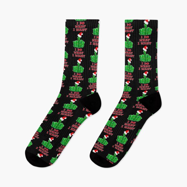 Item preview, Funny I do what I want Christmas Cactus showing the Middle Finger designed and sold by surfingfun.