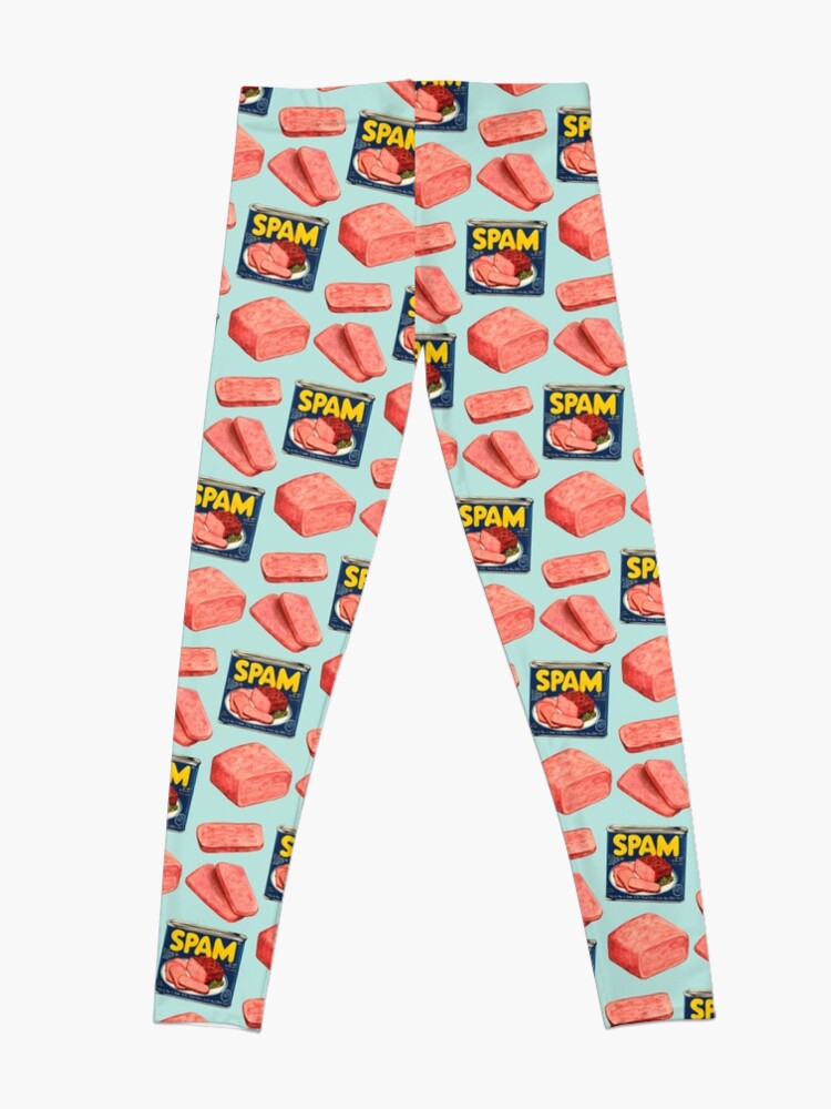 Alternate view of Spam Pattern - Blue Leggings