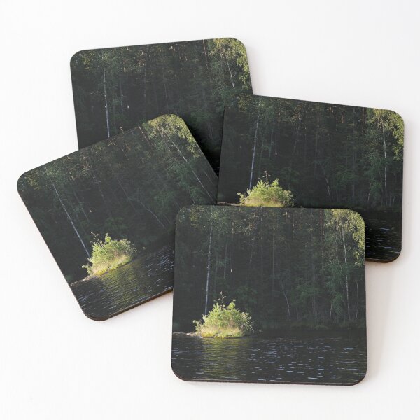 Item preview, Small island in sunlight at lake shore designed and sold by Juhku.