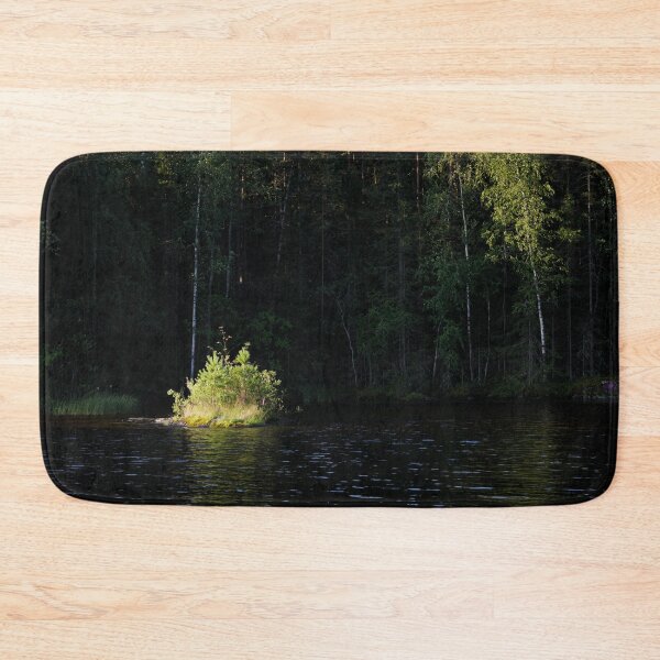 Item preview, Small island in sunlight at lake shore designed and sold by Juhku.