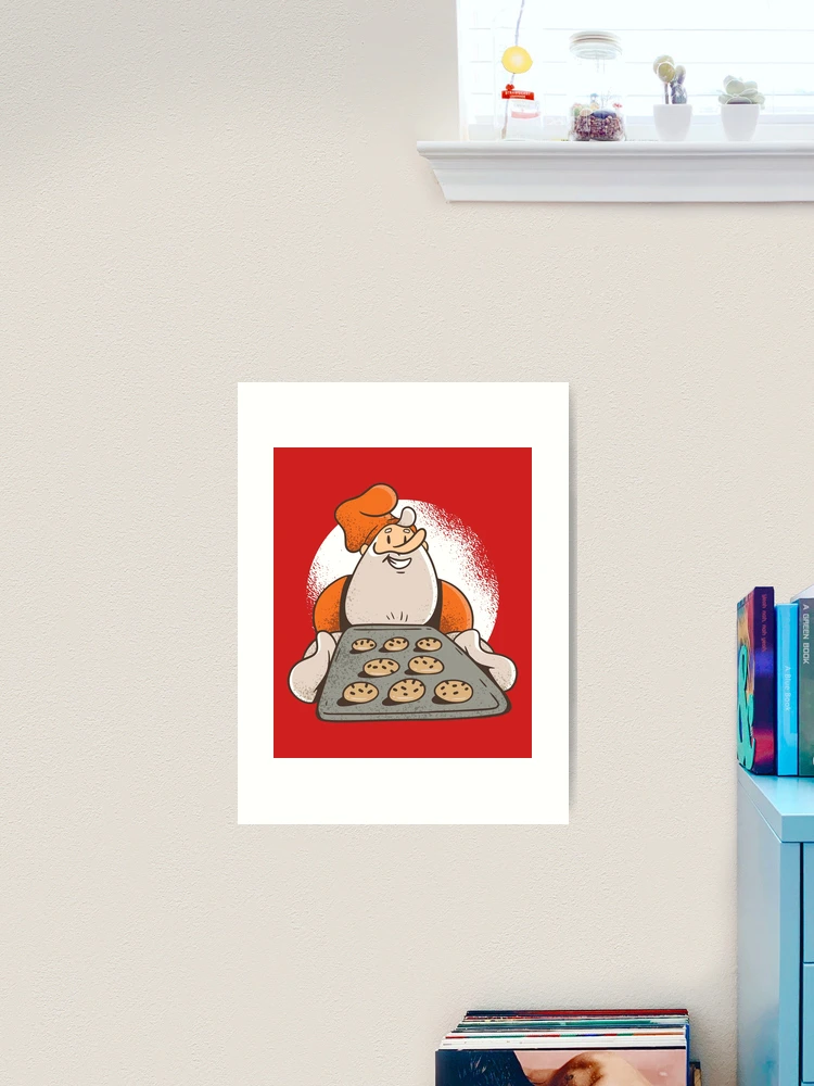 Christmas Baking Art Print Poster // Merry Christmas, Santa, Holiday  Season, Holidays, Funny, Cute Present, Carols, Baking Supplies, Cookies 