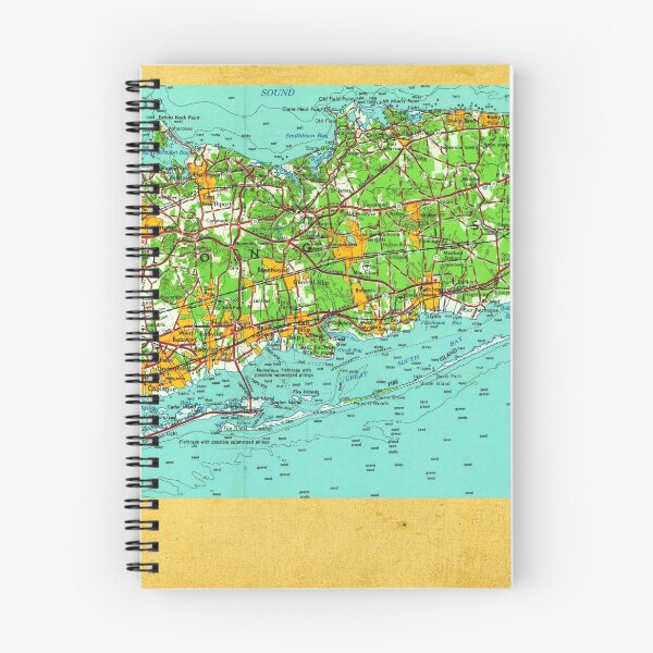 Item preview, New York Vintage Old Map Colorful Map designed and sold by drawspots.