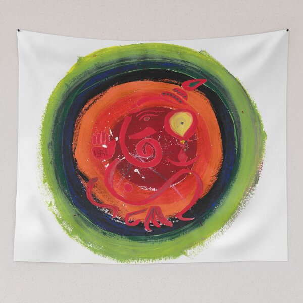 Item preview, Abstract painting of Lord Ganesha | lord Ganesha painting | abstract painting  designed and sold by KARTICK DUTTA.