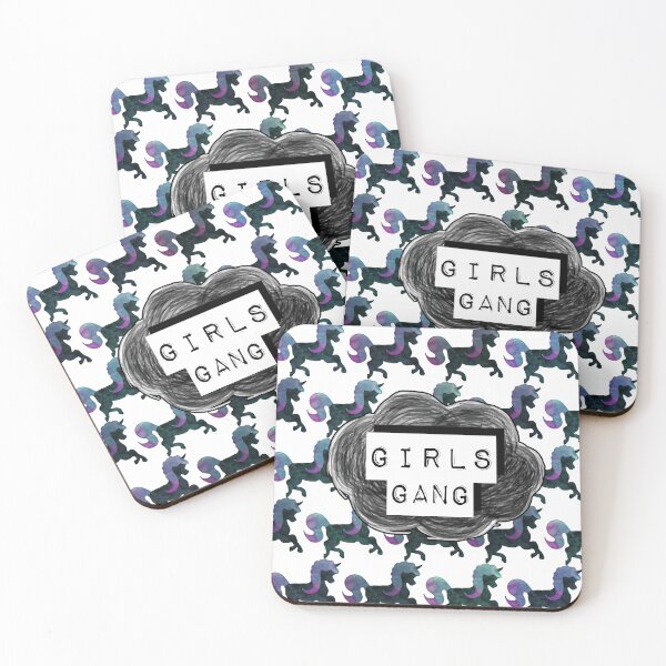 Item preview, Girls Gang Cloud Unicorn Pattern Girly designed and sold by Bebichic.