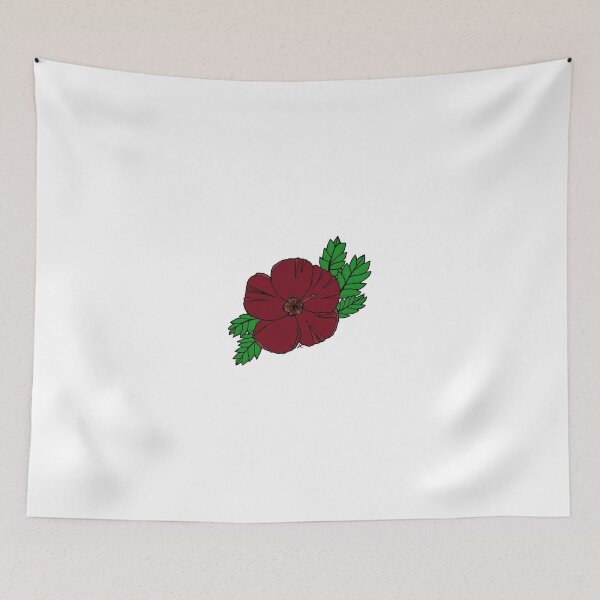 Item preview, maroon hibiscus designed and sold by Jennie Clayton.