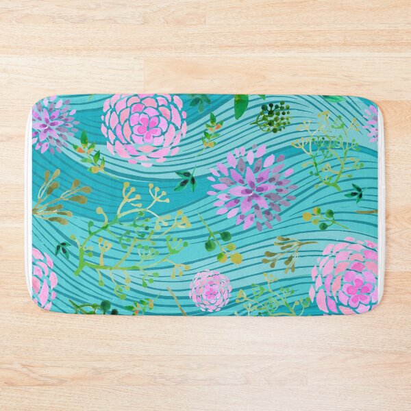 Item preview, Floral Waves Spring Watercolor Flowers Leaves designed and sold by Bebichic.