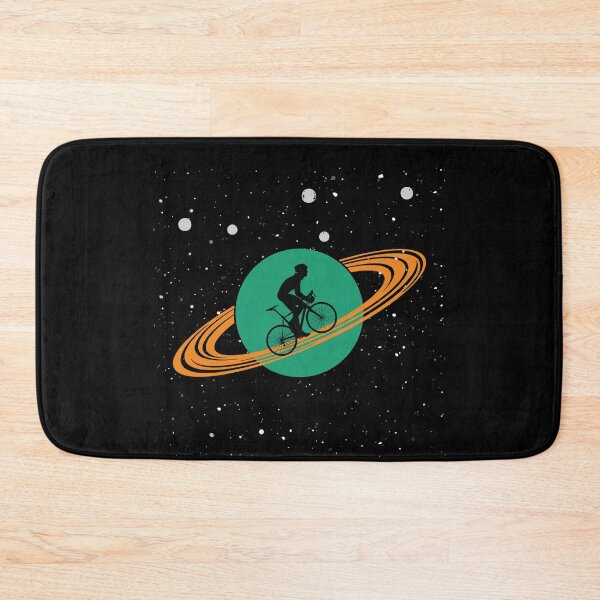 Item preview, Cycling In Saturn Rings Retro Bicycle Solar System Space designed and sold by mrsmitful.