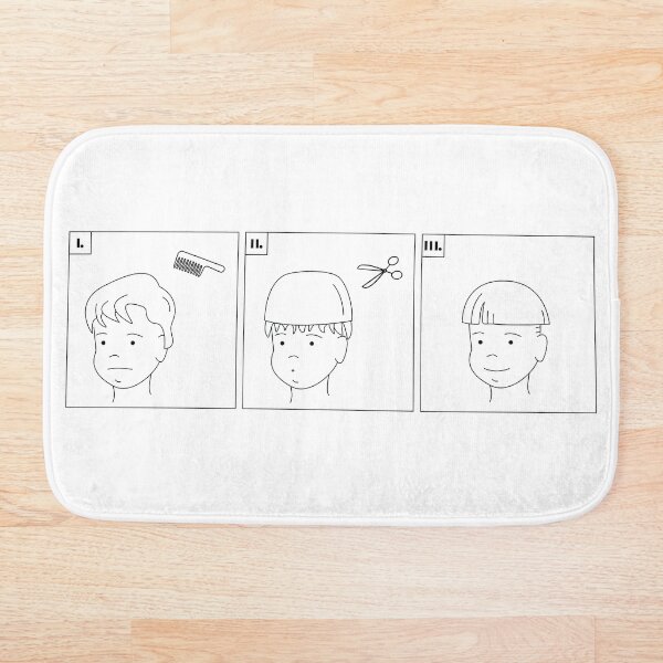 Item preview, Bowl Cut Funny Haircut Retro Instruction Design designed and sold by olivergraham.