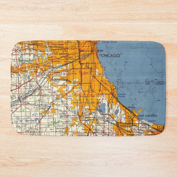 Item preview, Chicago Illinois Old Map designed and sold by drawspots.