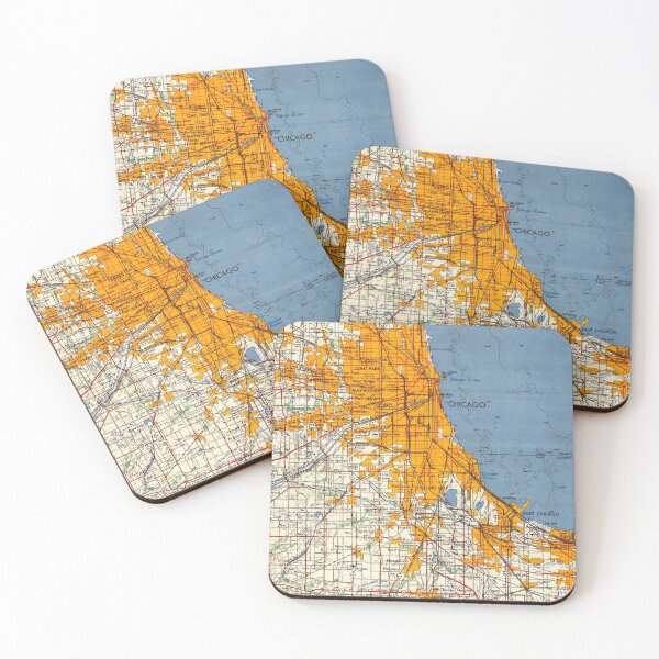 Item preview, Chicago Illinois Old Map designed and sold by drawspots.