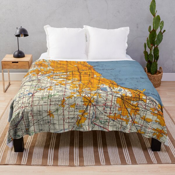 Item preview, Chicago Illinois Old Map designed and sold by drawspots.
