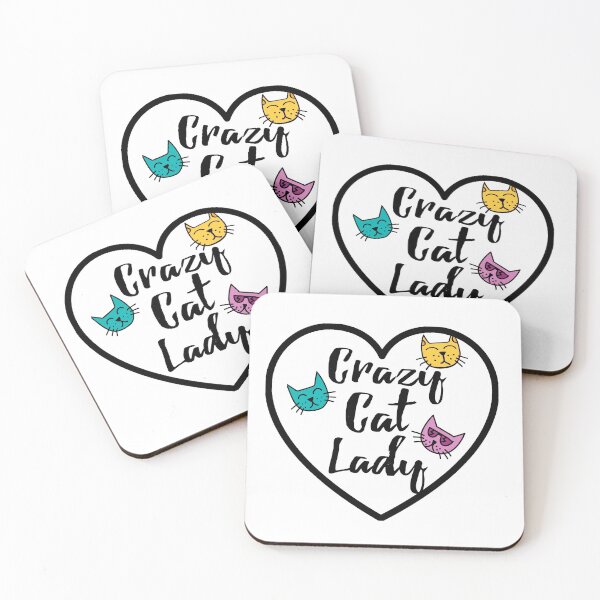 Item preview, Crazy Cat Lady Heart Sticker Girly Love designed and sold by Bebichic.