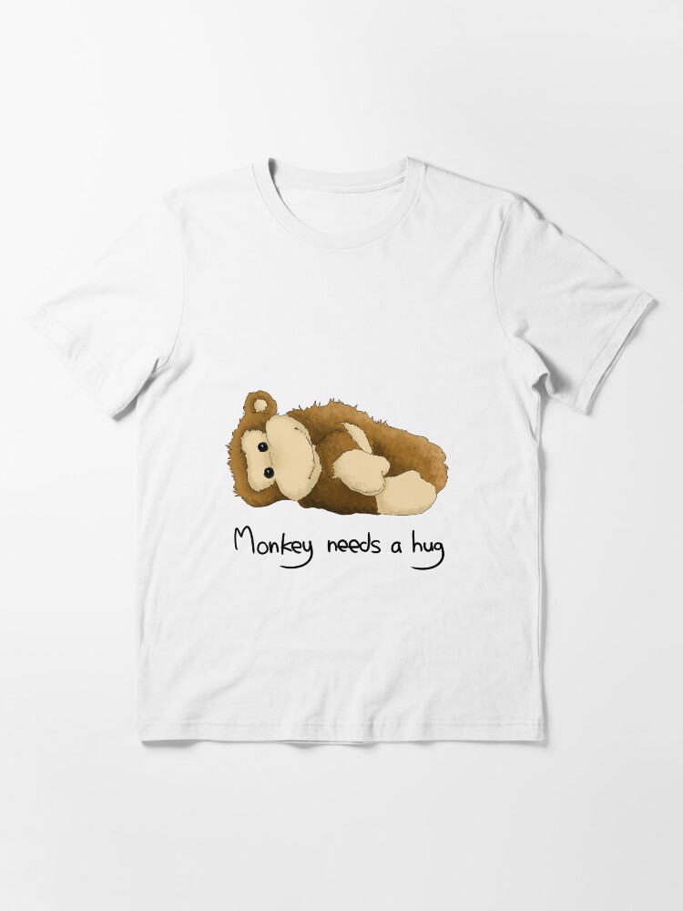 "Monkey needs a hug" Tshirt for Sale by TatyDesign Redbubble black