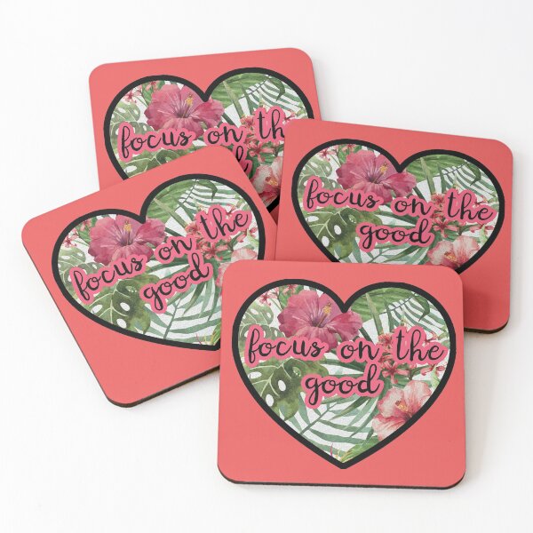 Item preview, Focus on! Mantra Positive Boho HEART TROPICAL FLOWERS designed and sold by Bebichic.