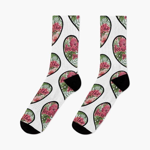 Item preview, Focus on! Mantra Positive Boho HEART TROPICAL FLOWERS designed and sold by Bebichic.