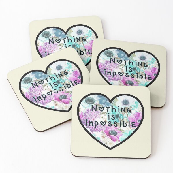 Item preview, Nothing is Impossible Mantra Girly HEART FLOWER designed and sold by Bebichic.