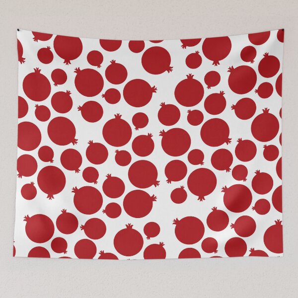 Item preview, Red White Pomegranate pattern designed and sold by sigdesign.