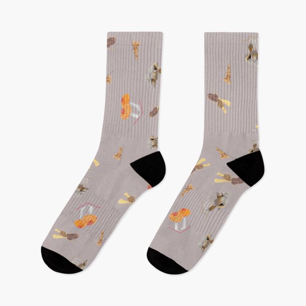 Item preview, Mushrooms Inked Pattern - Warm Grey designed and sold by EKeener.