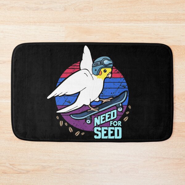 Item preview, Need for Seed - skater white Cockatiel doodle designed and sold by FandomizedRose.