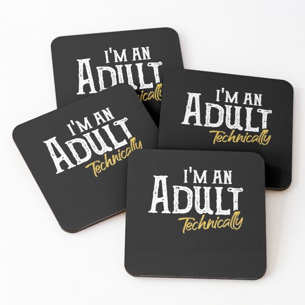 Item preview, I'm an Adult Technically Funny 18th Birthday BDay Gift designed and sold by Dressed For  Duty.