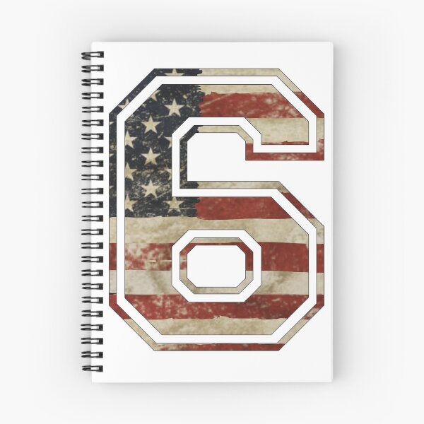 Item preview, Team Sports Uniform Number #6 - Rustic American Flag designed and sold by RiplMedia.