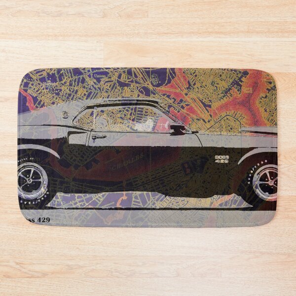 Item preview, 1969 Ford Mustang Boss 429 on Old Map designed and sold by drawspots.