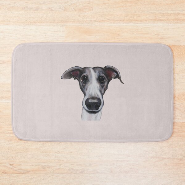 Artikelvorschau, Lurcher, Whippet, Windhund, Pink entworfen und verkauft von Sarah Henderson Art.