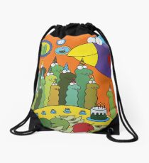 Unexpected guest Drawstring Bag