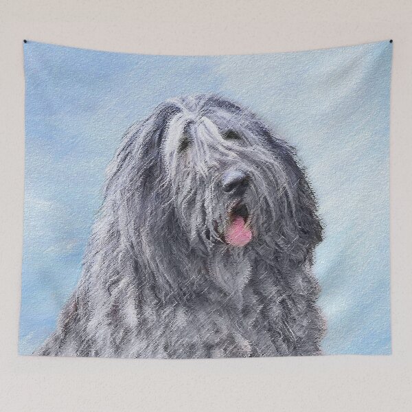 Item preview, Bergamasco Sheepdog Painting - Cute Original Dog Art designed and sold by alpendesigns.