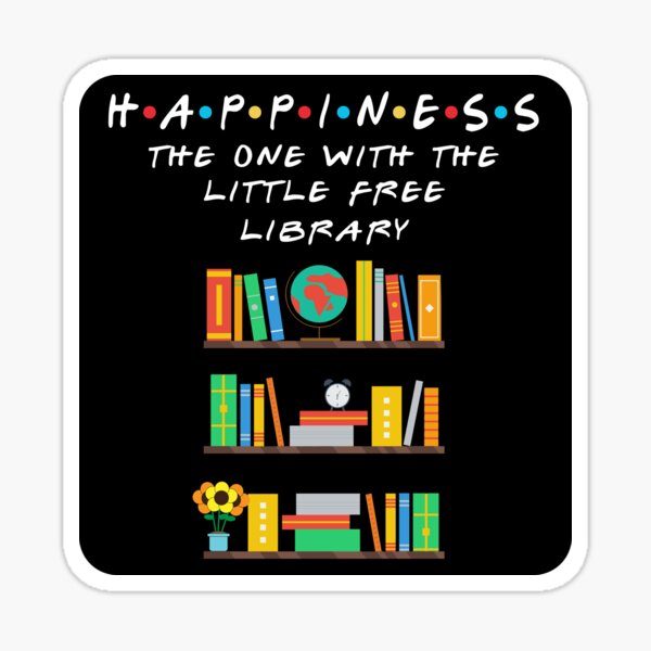 Item preview, Happiness The One With The Little Free Library Bookworm designed and sold by ThreadsNouveau.