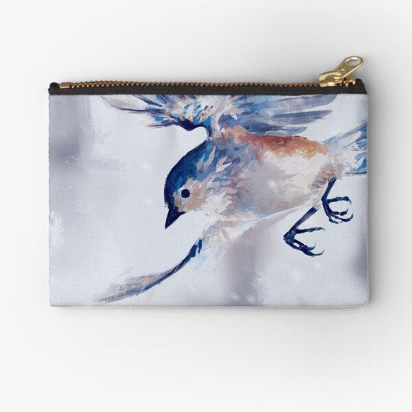 Winter Chickadee 1 Zipper Pouch