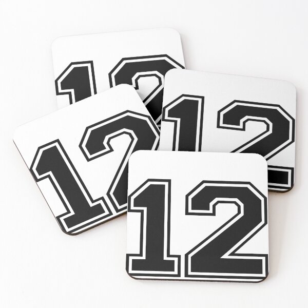 Item preview, Varsity Team Sports Uniform Number #12 - Black designed and sold by RiplMedia.