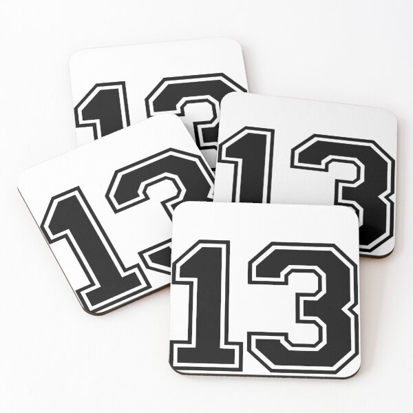 Item preview, Varsity Team Sports Uniform Number #13 - Black designed and sold by RiplMedia.