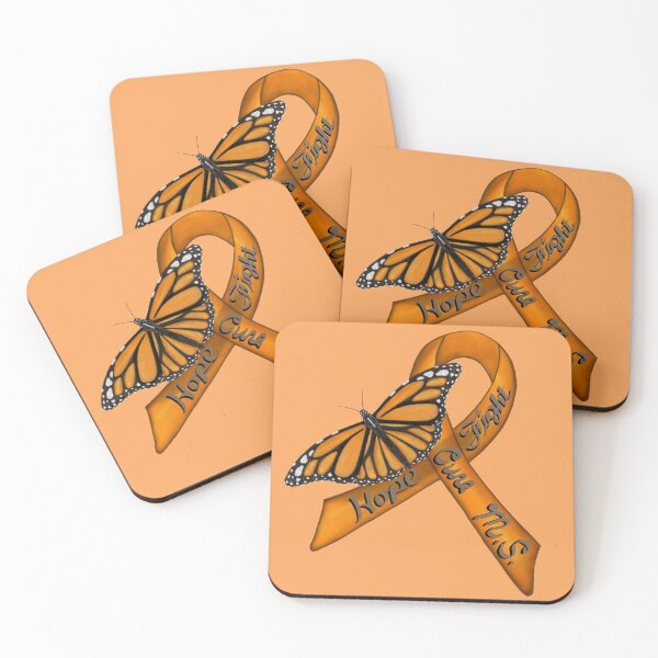 Item preview, Fight for a cure ribbon Multiple Sclerosis awareness butterfly designed and sold by southernblubell.