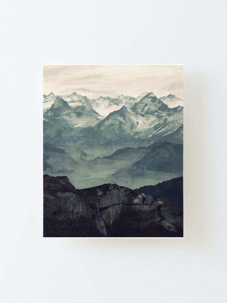 Alternate view of Mountain Fog Mounted Print